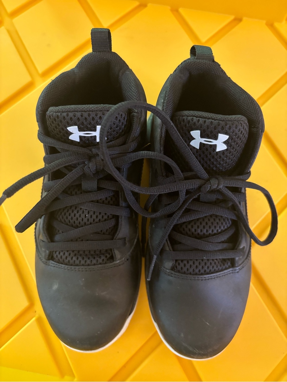 Under Armour Kids Black and White Athletic Sneakers